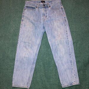Obey Men's Light Blue Relaxed Denim Jeans Size 34X28